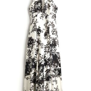 Black and White Halter Maxi Sundress size medium
